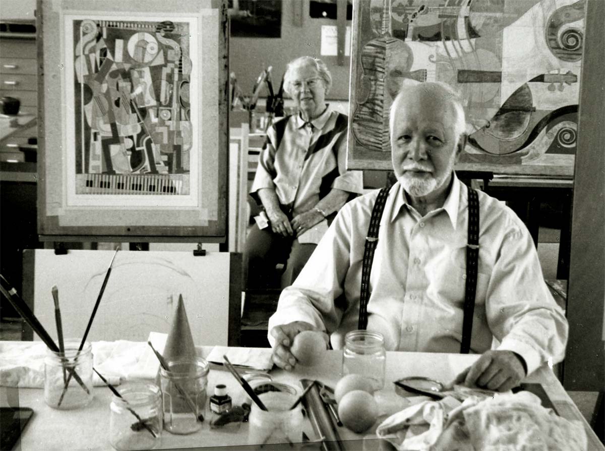 Phemie and Ronald in the atelier, Voorburg, 1998 (foto: Marianne Domisse)